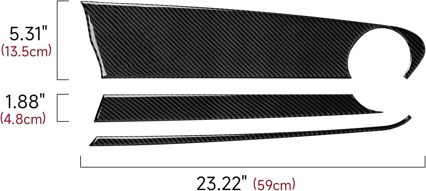 Car Copilot Center Console Dashboard Sticker Decal Carbon Fiber Interior Trim Cover Compatible with Camaro 2016 2017 2018 2019 Accessories - Delicate Leather