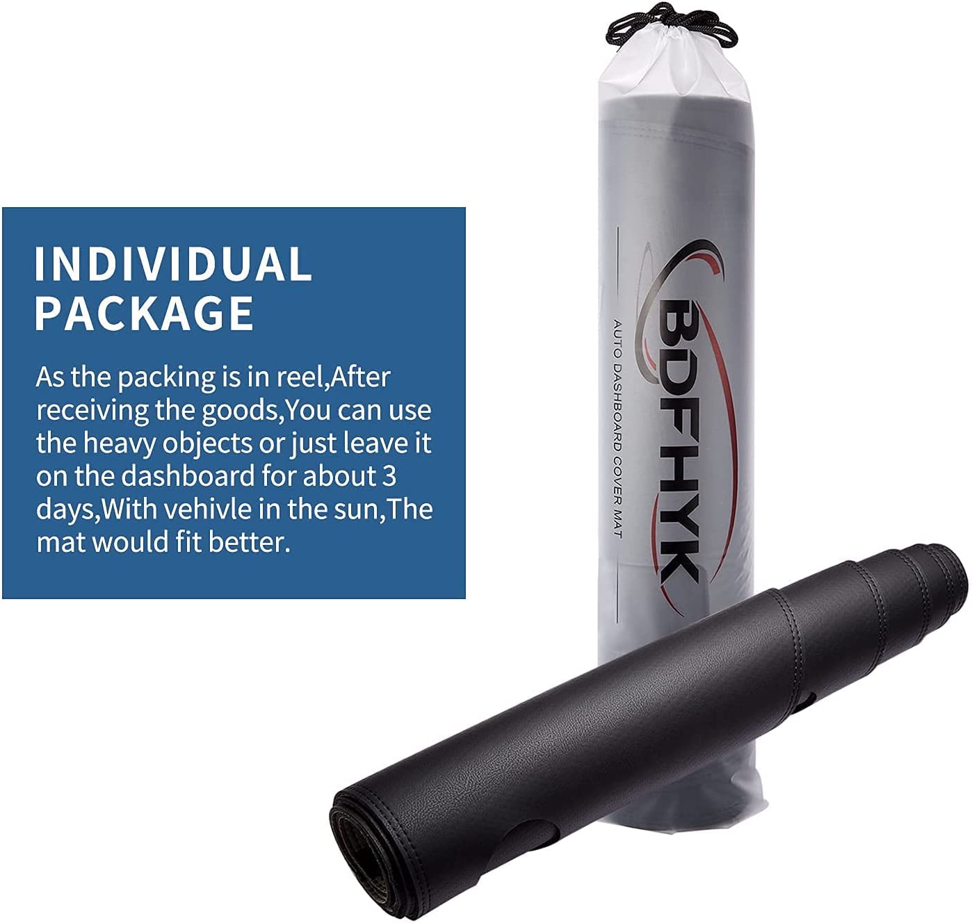 Dash Board Cover PU Dashboard Mat Pad Sun Protection Anti-Vertigo Mat Blanket - Delicate Leather