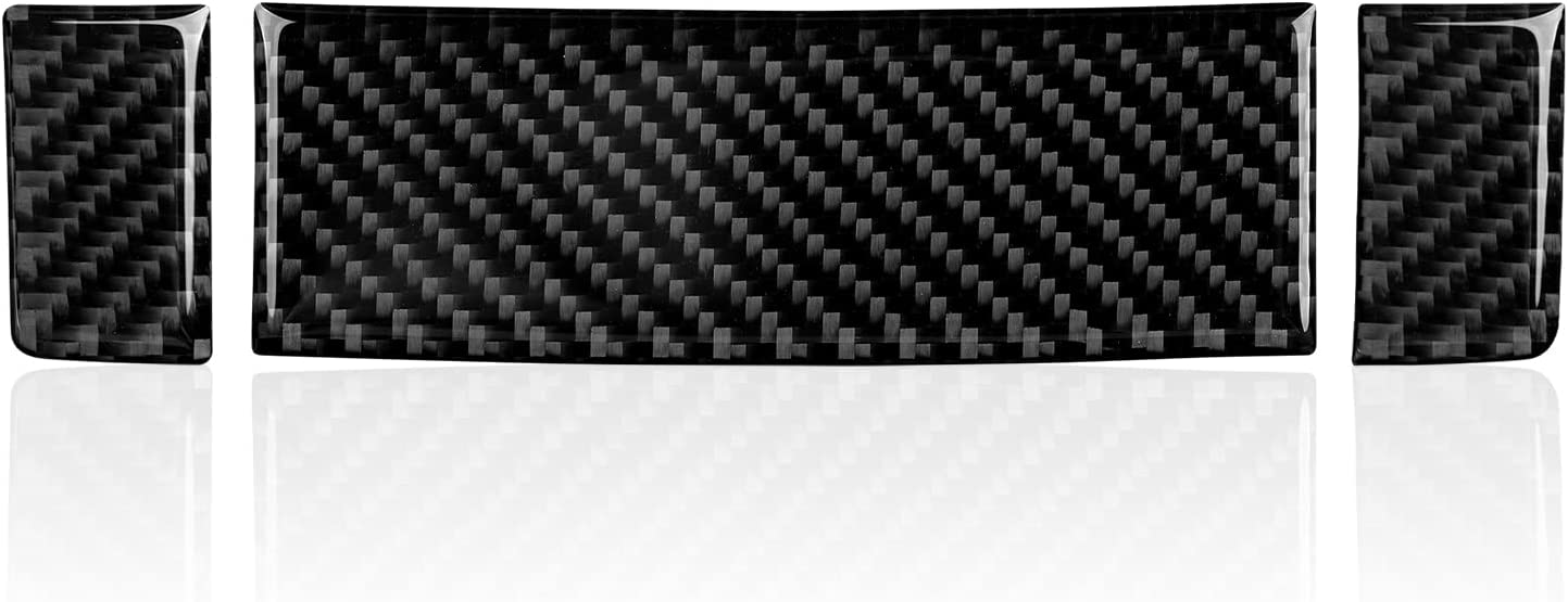 Car Center Storage Seat Heating Button Cover Carbon Fiber Interior Trim Decal Compatible with C6 2005 2006 2007 2008 2009 2010 2011 2012 2013 Accessories - Delicate Leather