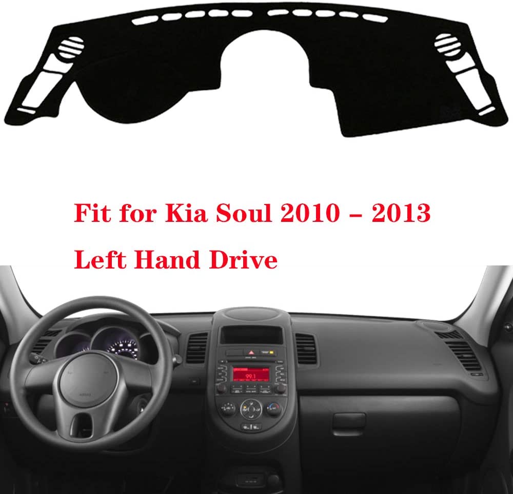 Car Auto Dashboard Cover for Left Hand Drive Dashmat Pad Carpet Dash Mat - Delicate Leather