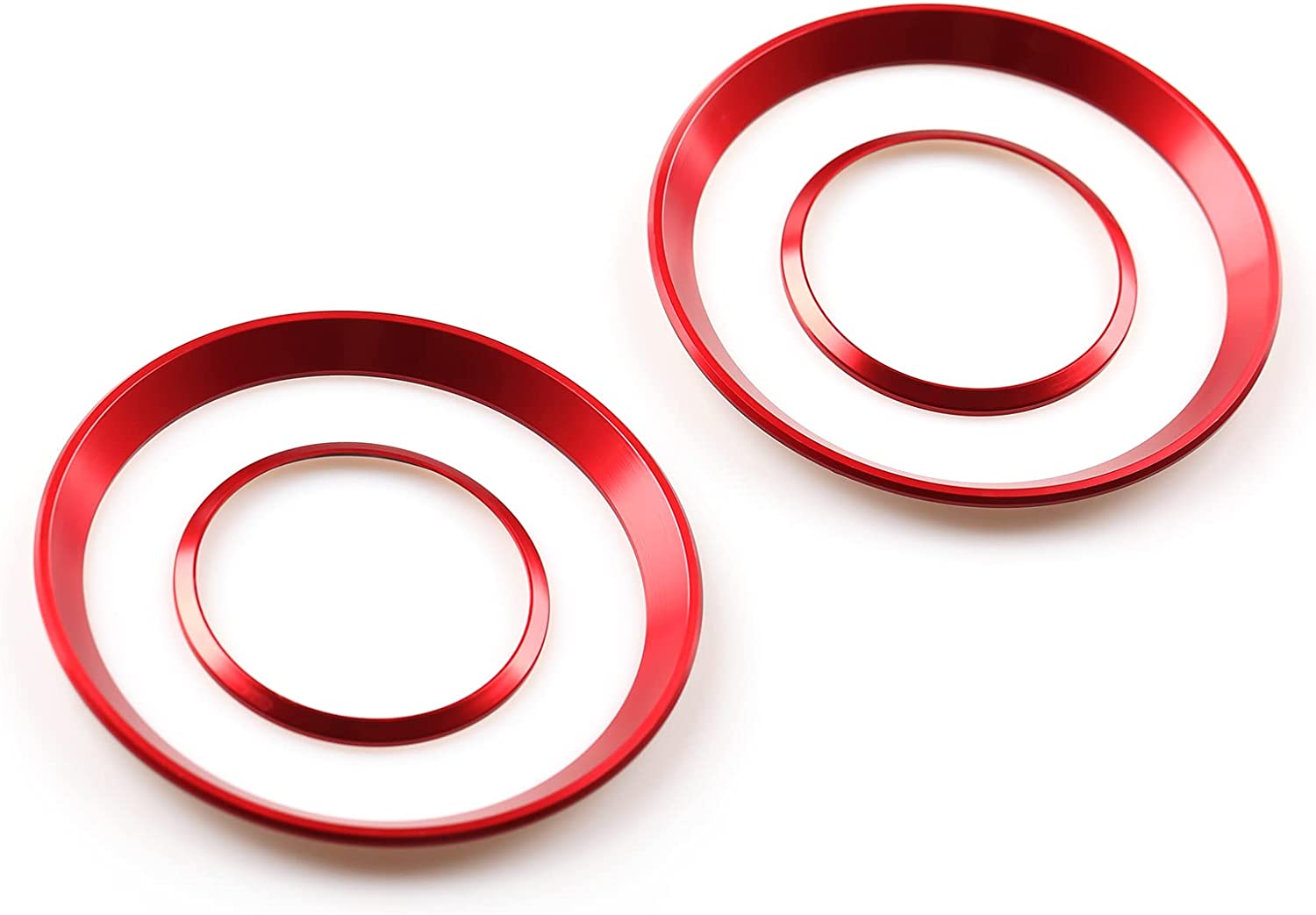 PCS Car Air Vent Frame Trim AC Sticker Decals Aluminum Alloy Compatible with Giulia 2017 2018 2019 Accessories (Rear) -- Stelvio NOT FIT - Delicate Leather