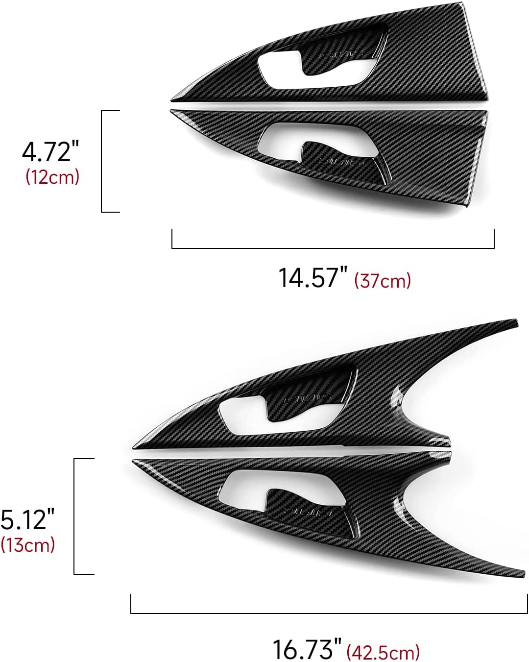 ABS Carbon Fiber Compatible with 10th Gen Accessories Inner Door Bowl Decals Interior Stickers - Delicate Leather