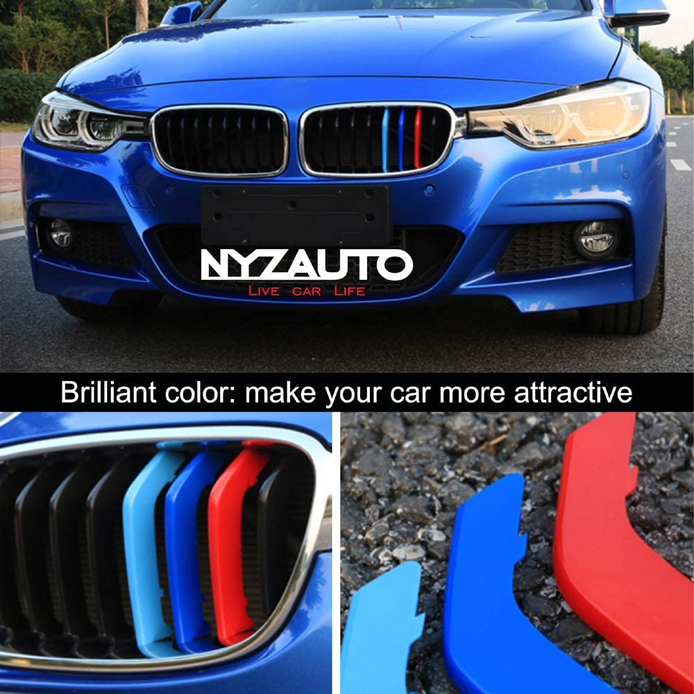 M-Colored Stripe Grille Insert Trims Compatible with 2014-up F22 F23 2-Series 228i 230i 235i 220i Grill Insert Stripes (8 Beam) - Delicate Leather