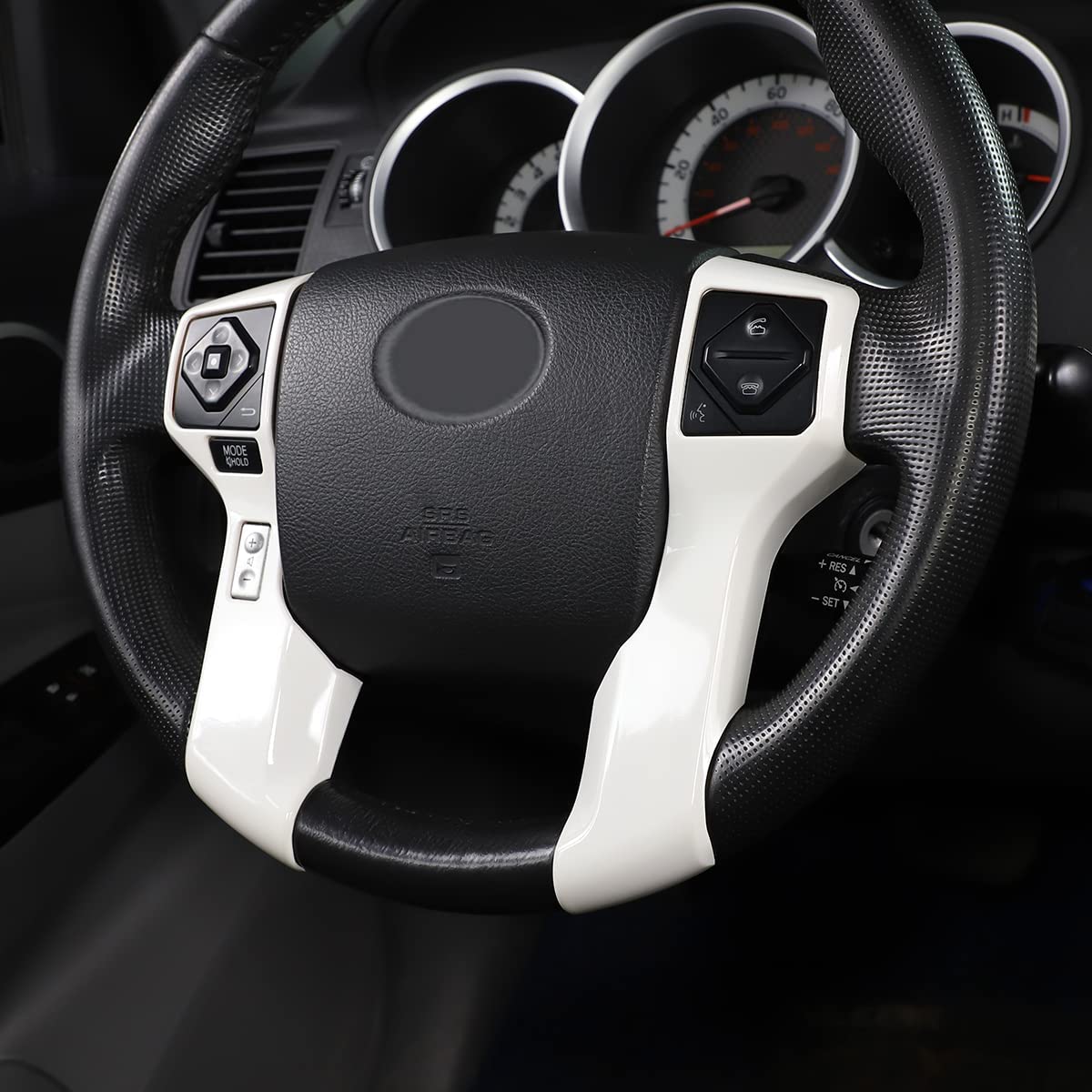 Car ABS Steering Wheel Moulding Chrome Cover Trims Stickers - Delicate Leather