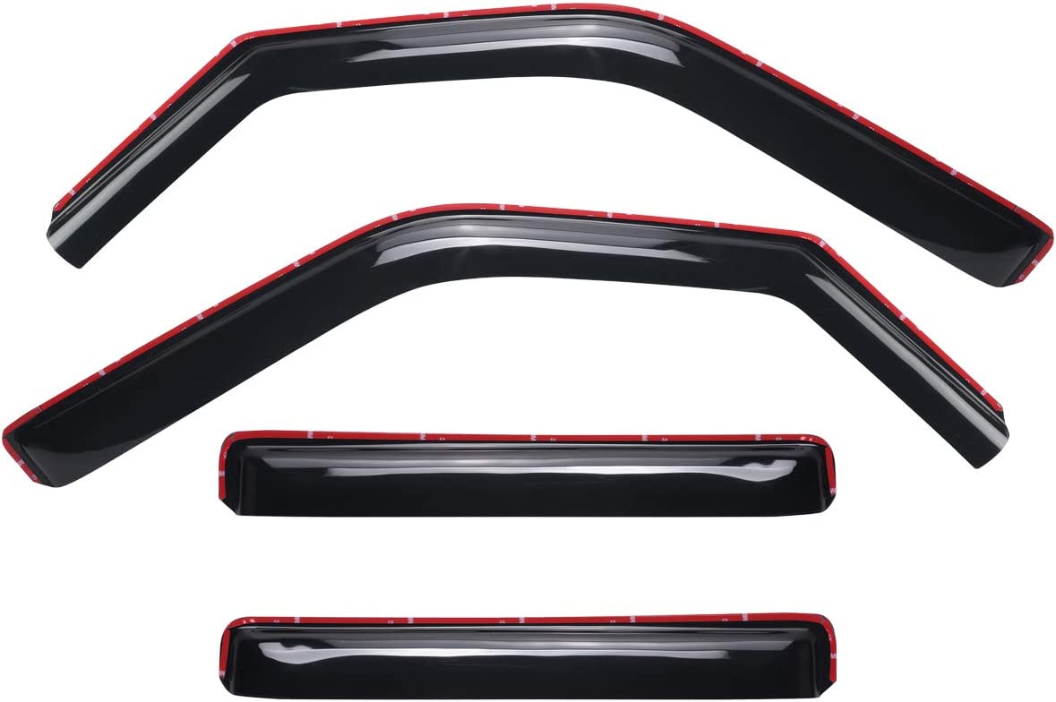 Original Side Window Wind Deflector, 4pcs In-Channel Nice Rain Guards Set, Vent Visor fit for 1997-2017 Ford Expedition 1998-2017 Lincoln Navigator 194233 - Delicate Leather