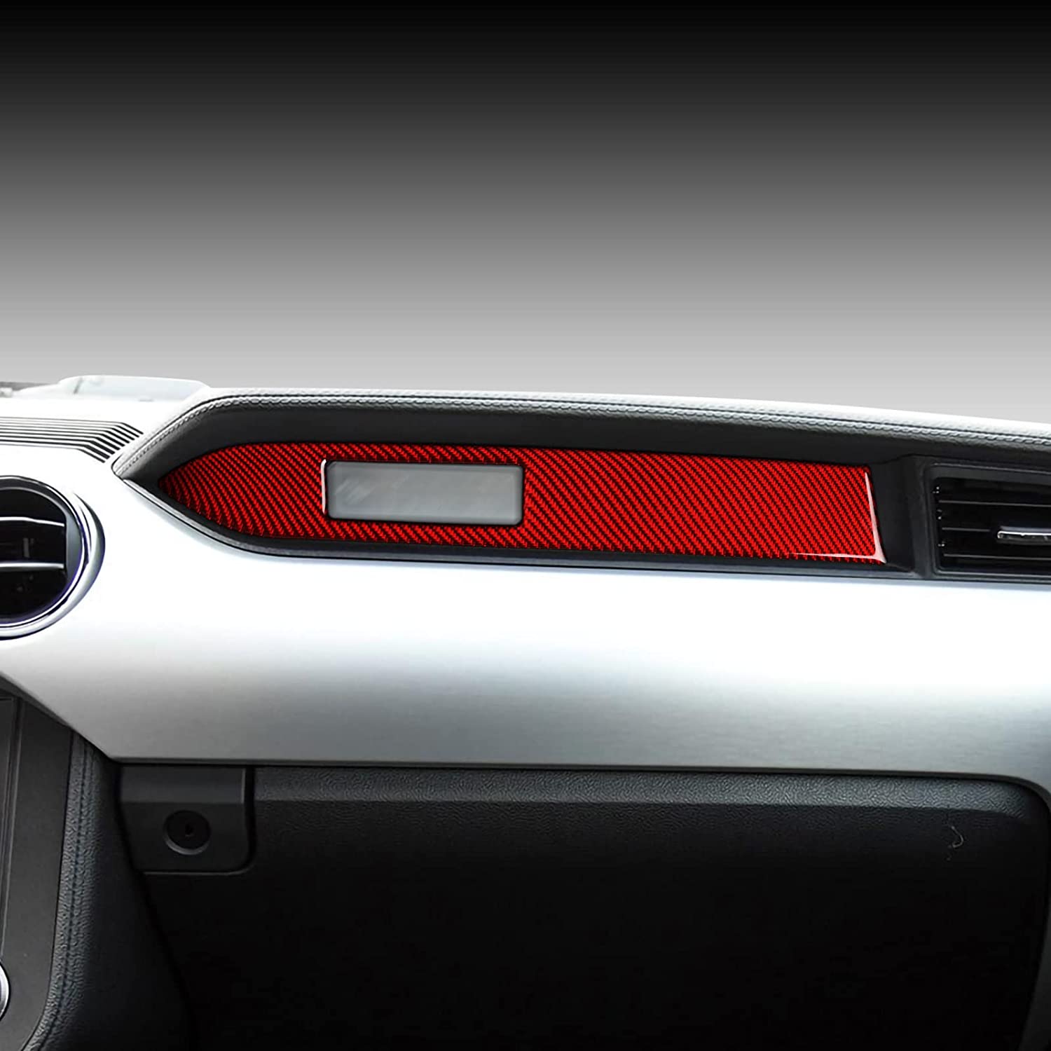 Car Instrument Panel Sticker Decal Carbon Fiber Interior Trim Cover for Ford Mustang 2015 2016 2017 2018 2019 2020 Accessories - Delicate Leather