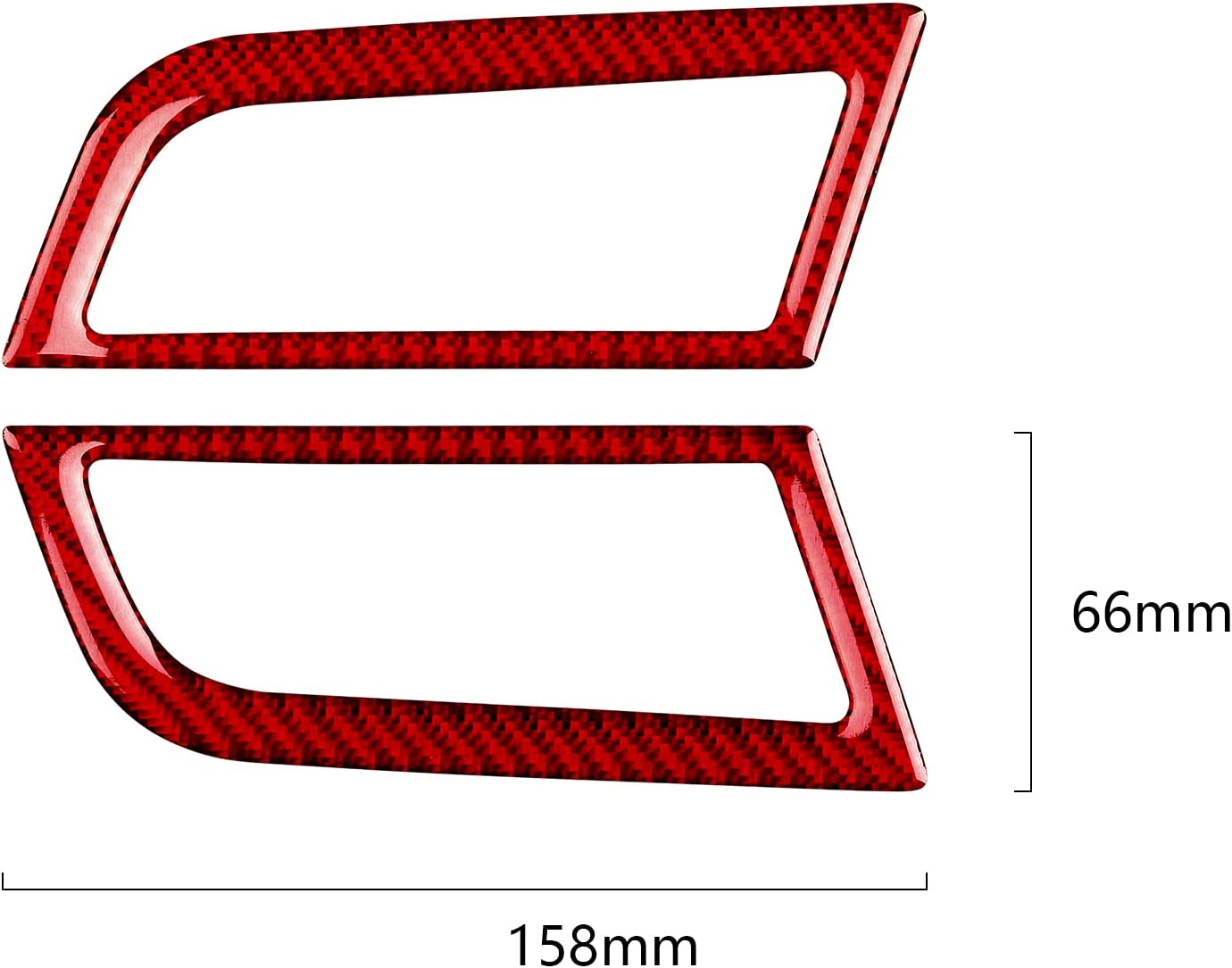 Carbon Fiber Car Side Air Conditioning Vent Sticker Decal Interior Trim Cover for Mustang 2015 2016 2017 2018 2019 2020 Accessories - Delicate Leather