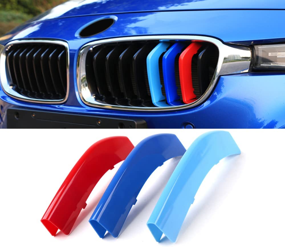 M-Colored Stripe Grille Insert Trims Compatible with 2014-up F22 F23 2-Series 228i 230i 235i 220i Grill Insert Stripes (8 Beam) - Delicate Leather