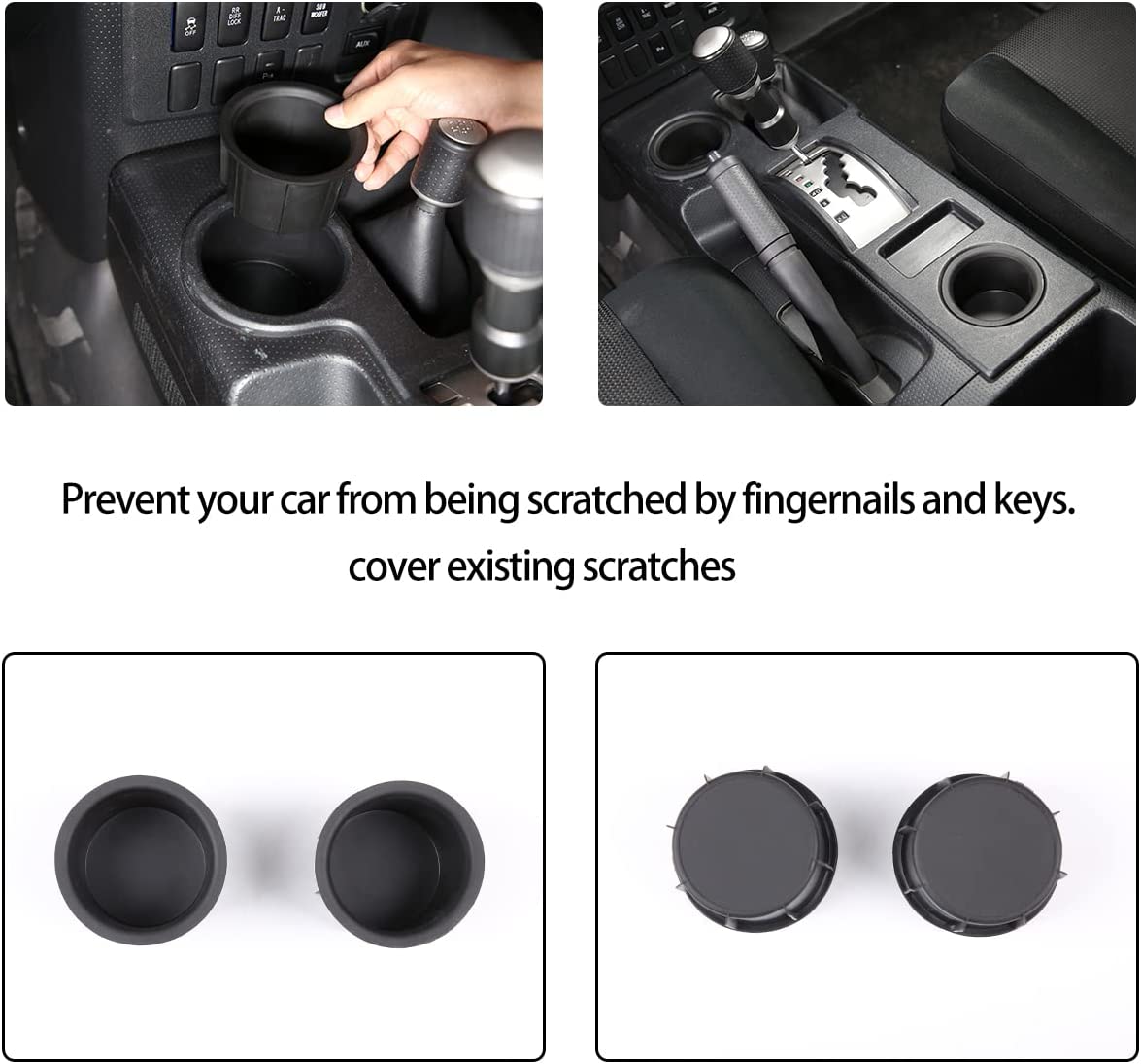 FJ Cruiser 2007-2021 car center console side outlet storage bag trunk storage box (Central control cup holder storage box) - Delicate Leather