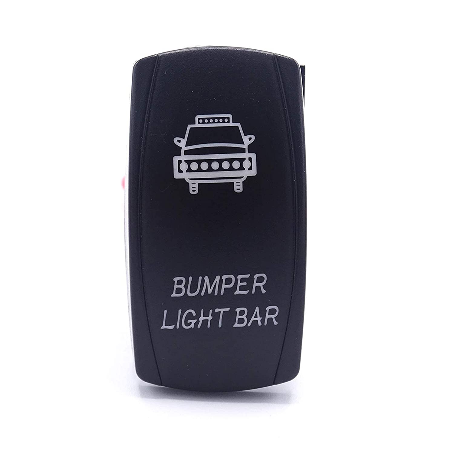 5Pin Backlit Bumper Light Bar Rocker Toggle Switch Kit On/Off Blue LED Light, 20A, 12V Compatible with Most 4x4, Off-Road, SUV, ATV, UTV, Polaris Ranger RZR, Motorsport, Boat, Marine - Delicate Leather