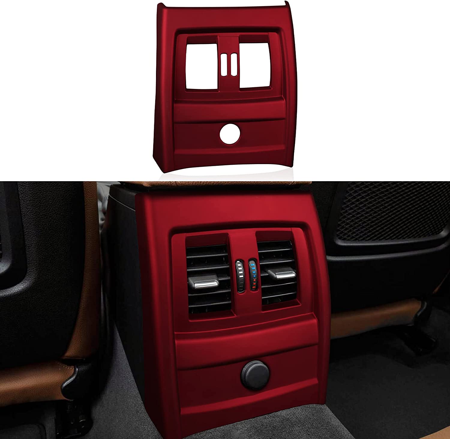 Car Sticker Rear Air Vent Cover Decal ABS Trim Compatible with 3 4 Series F30 F31 F34 3GT F32 F33 F36 Accessories - Delicate Leather