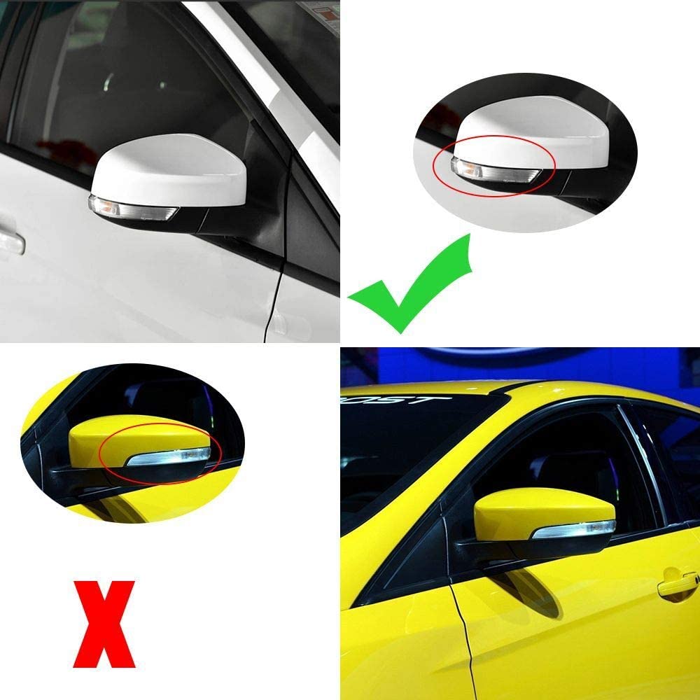 Smoked Lens Dynamic Sequential Led Side Wing Rearview Mirror Lights Turn Signal Blinker Lamp for Ford Focus Mk2 Mk3 Mk4 Mondeo - Delicate Leather