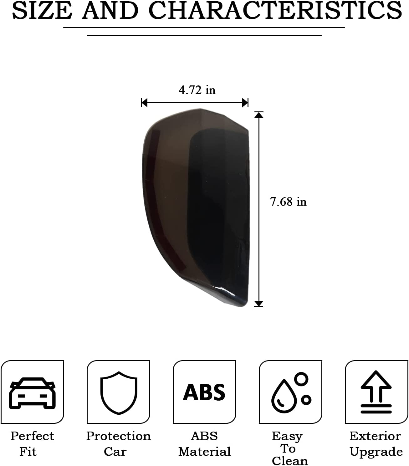 Tail Light Lamp Cover Guard Trim Frame Bezels Decoration Accessories for Ford Mustang (2015-2017 Smoke Black) - Delicate Leather