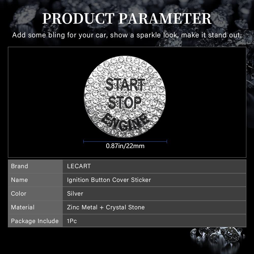 Accessories Bling 2022 2021 2020 3 Series X3 X4 X5 X6 X7 Z4 4 Series Ignition Button Cover Sticker Glitter Car Interior Decoration Trims Metal Decal - Delicate Leather