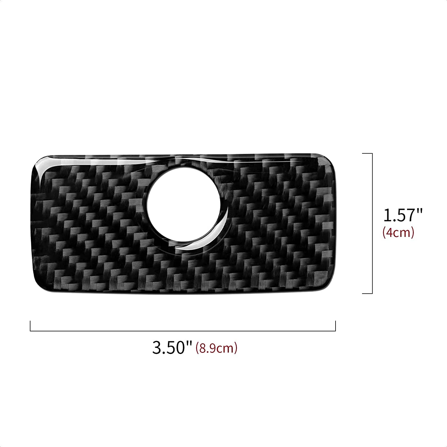 Car Copilot Storage Box Handle Sticker Decal Carbon Fiber Interior Trim Cover Compatible with Camaro 2010 2011 2012 2013 2014 2015 Accessories - Delicate Leather