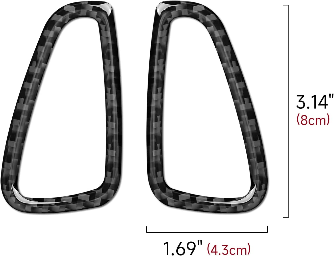 Car Air Conditioner Outlet Sticker Decal Carbon Fiber Interior Trim Cover - Delicate Leather