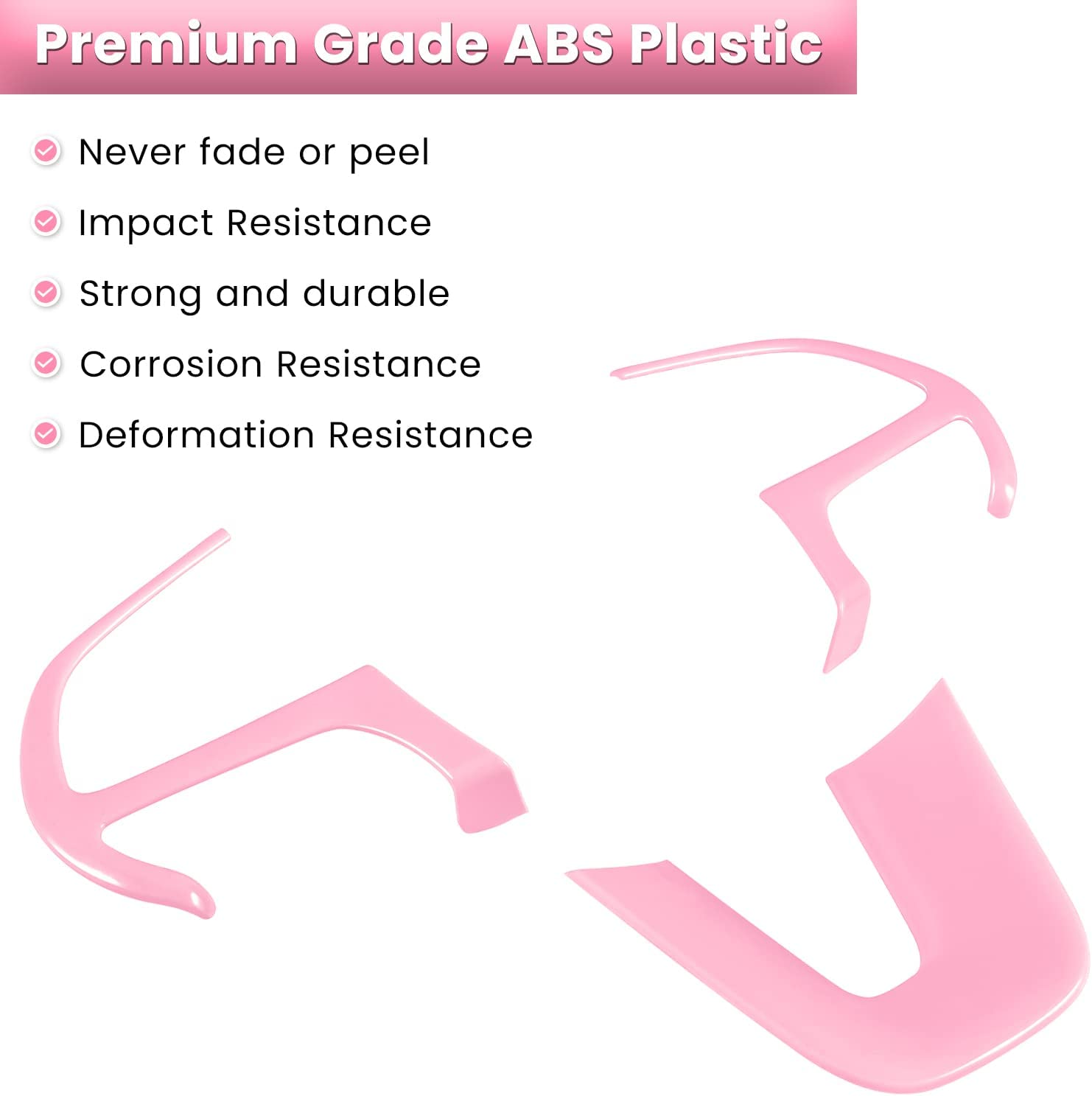 Steering Wheel Cover Trim Interior Accessories Decoration Kit for 2015-2021 Challenger Charger, for 2014-2021 Durango & Grand Cherokee SRT8 (Pink 3PCS) - Delicate Leather