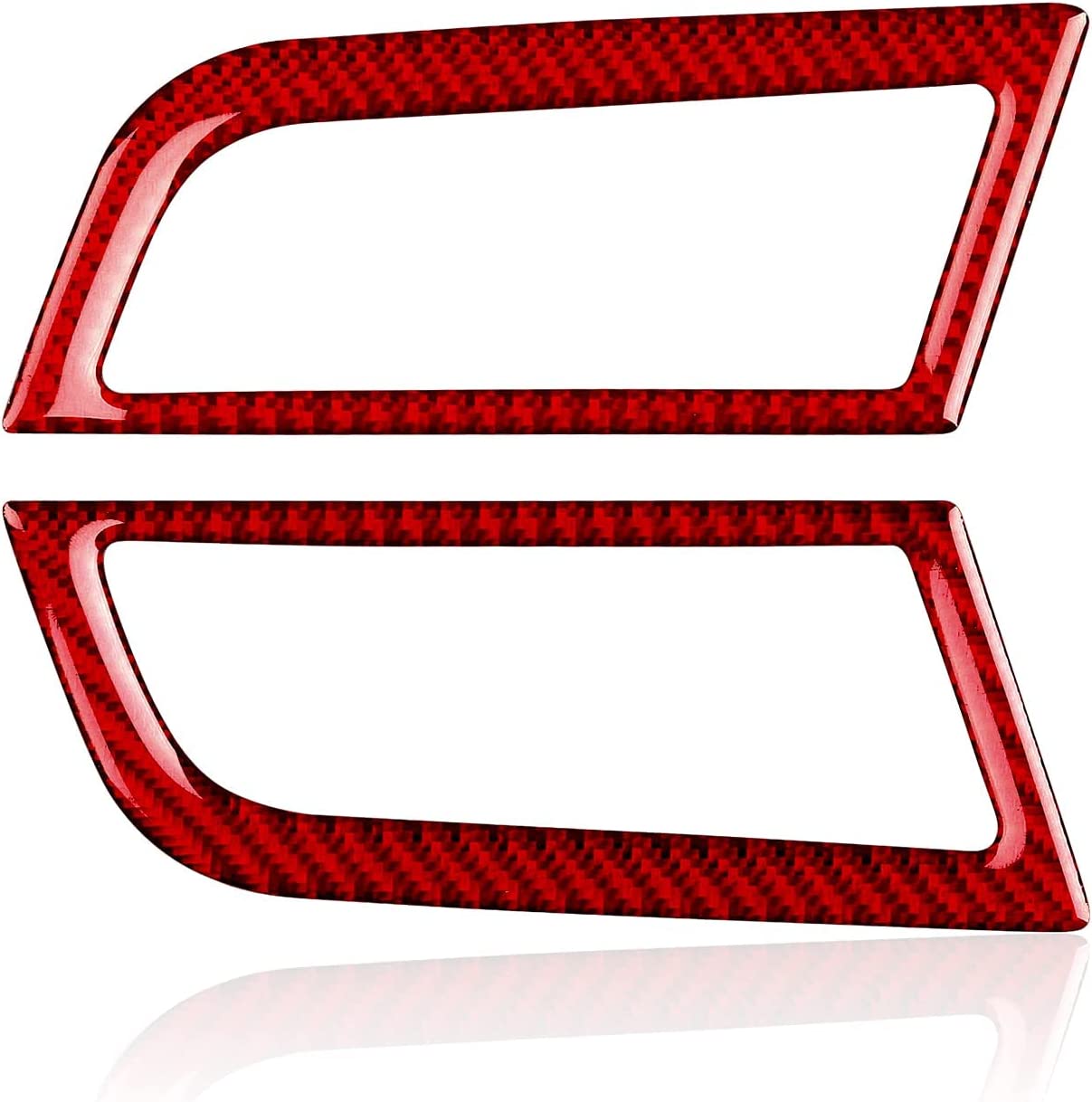 Carbon Fiber Car Side Air Conditioning Vent Sticker Decal Interior Trim Cover for Mustang 2015 2016 2017 2018 2019 2020 Accessories - Delicate Leather