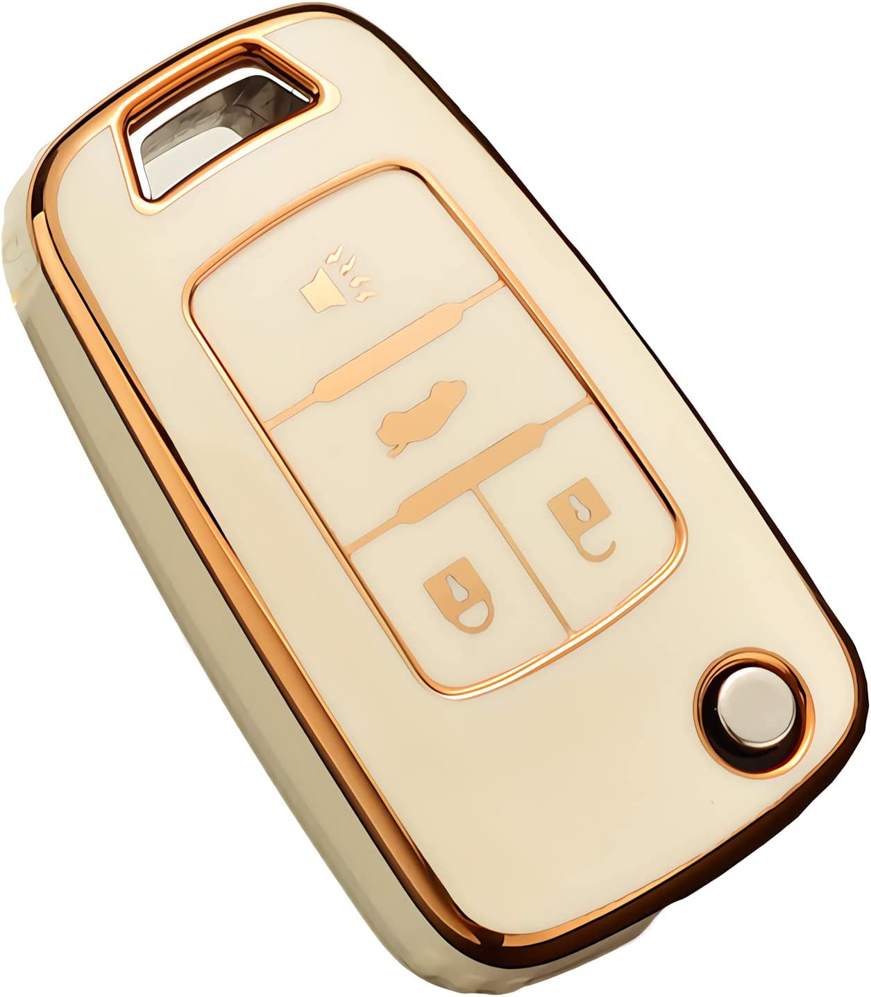 Key Fob Cover, Premium TPU Full Protection Key Fob Case for Equinox Camaro Cruze Malibu Sonic Buick Terrain
