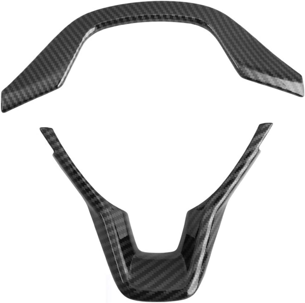 Accord 10th Gen 2018 2019 2020 2021 2022 Carbon Fiber Steering Wheel Cover Trim, fit Sedan LX Sport EX-L Touring Hybrid, 2pcs - Delicate Leather