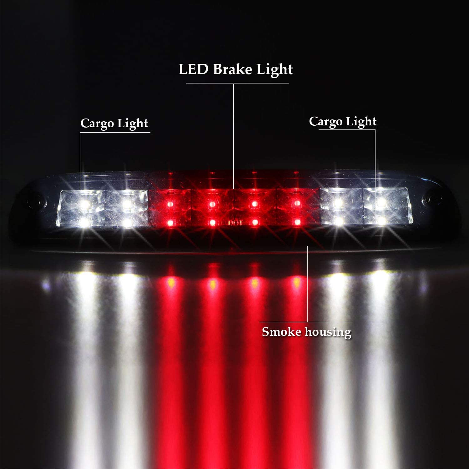 LED 3rd Brake Light, Waterproof Cargo lamp High Mount Stop Light - Delicate Leather