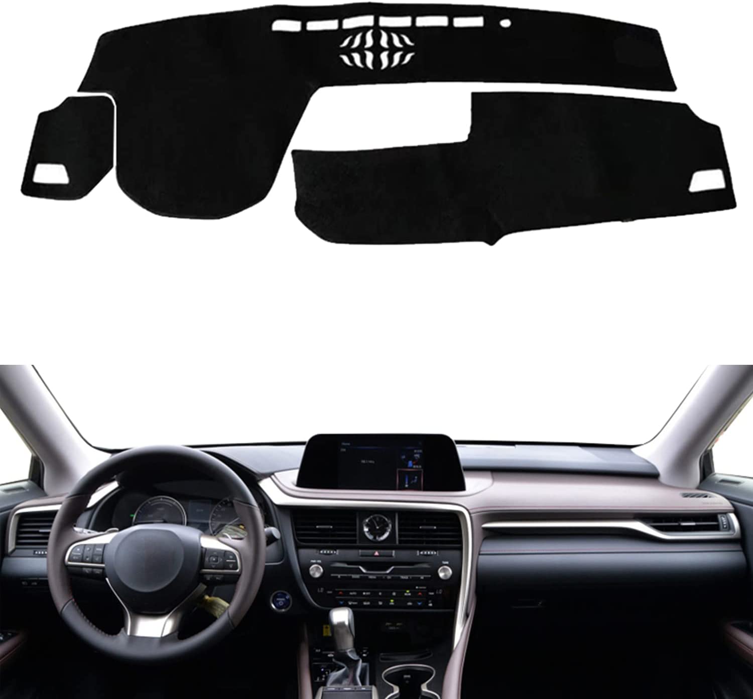 Car Dashboard Dash Board Cover Mat Carpet Compatible for Lexus RX RX350/RX200t/RX450h 2016 2017 2018 2019 Left Hand Drive - Delicate Leather