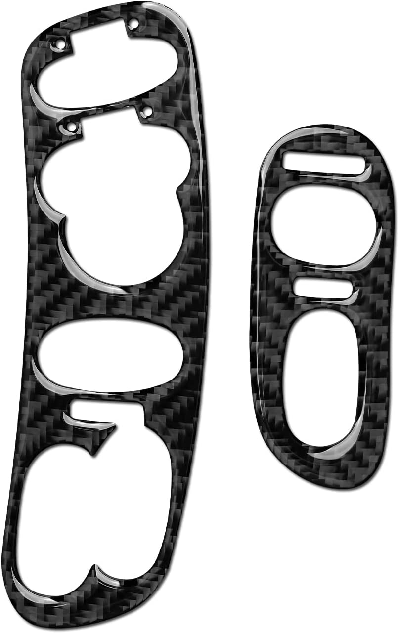 Carbon Fiber Car Window Lift Switch Sticker Decal Interior Trim Cover for C5 1998 1999 2000 2001 2002 2003 2004 Accessories - Delicate Leather