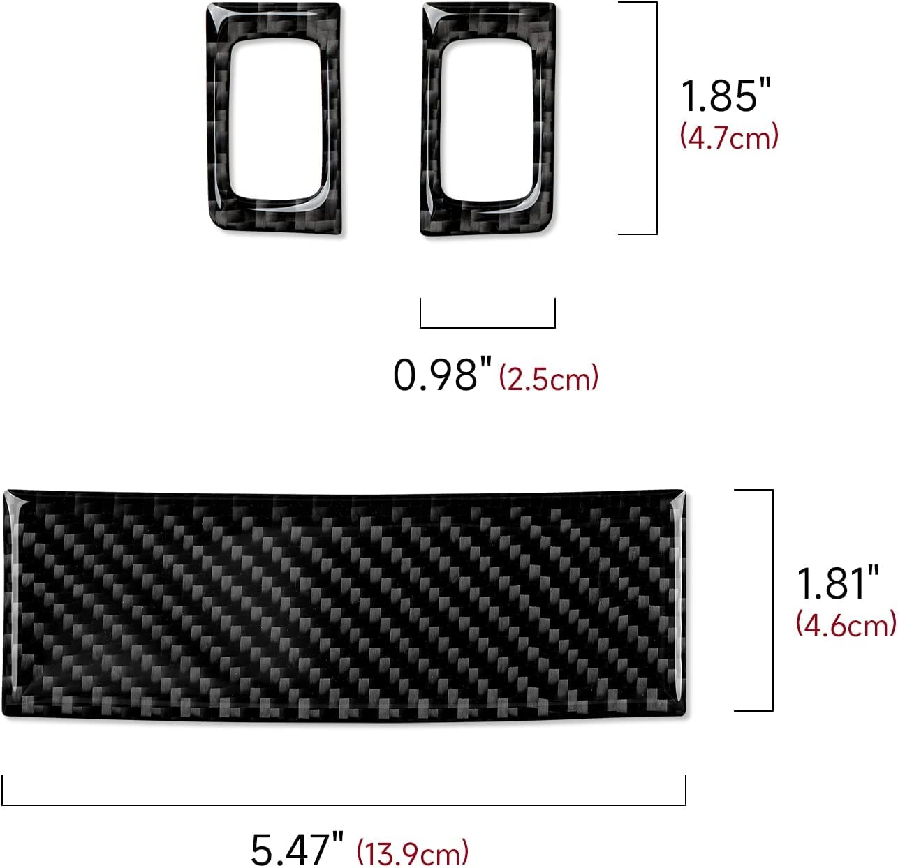 Car Central Air Outlet Sticker Decal Carbon Fiber Interior Trim Cover - Delicate Leather