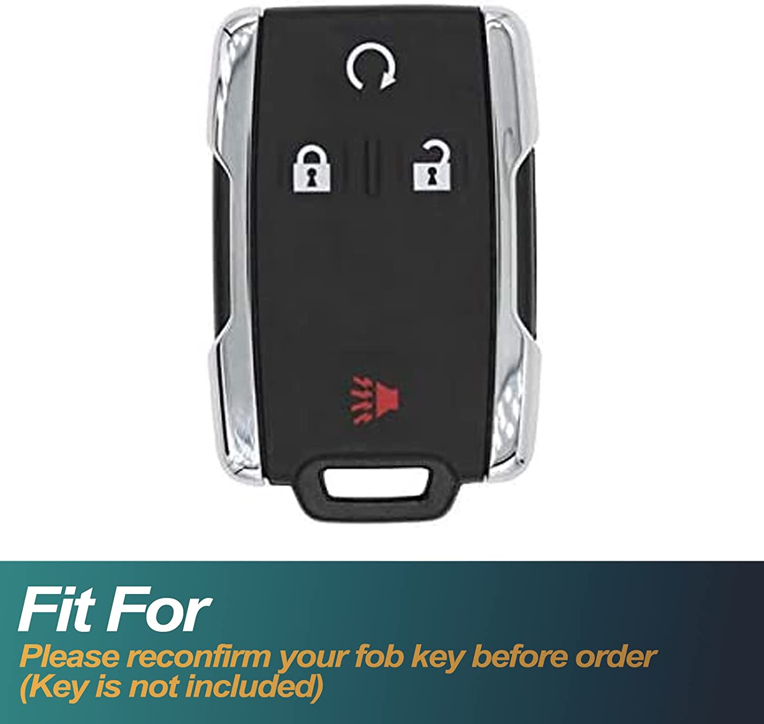 Key Fob Cover Compatible with Colorado Silverado Silverado Suburban Tahoe Canyon Sierra 1500 2500 TPU Remote Keyless Key Fob Case Protection Shell Accessories - Delicate Leather