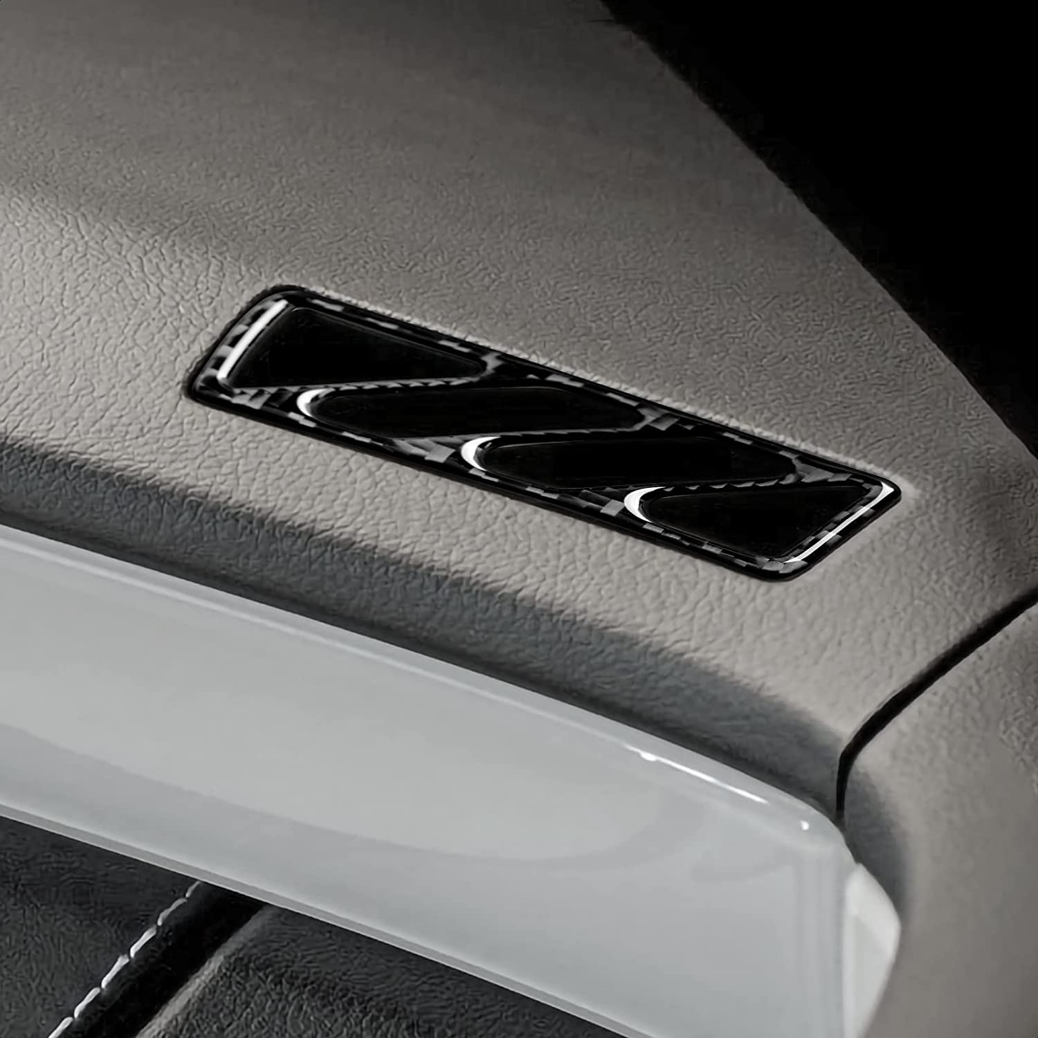 Car Air Conditioner Outlet Cover Sticker Carbon Fiber Interior Trim Decal Compatible with Camaro 2010 2011 2012 2013 2014 2015 Car Decoration Accessories - Delicate Leather