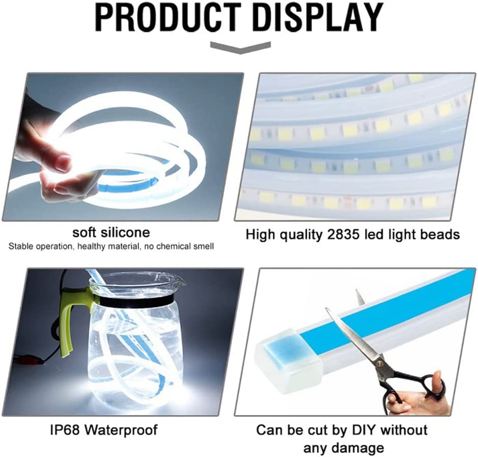 Led Lights for Car, Exterior Lights for Cars 59 Inch Car Hood Led Strip 12V White Car Hood Light Strip Flexible Headlights Waterproof Daytime Running Light Strips Hood Lights for Car, Truck - Delicate Leather