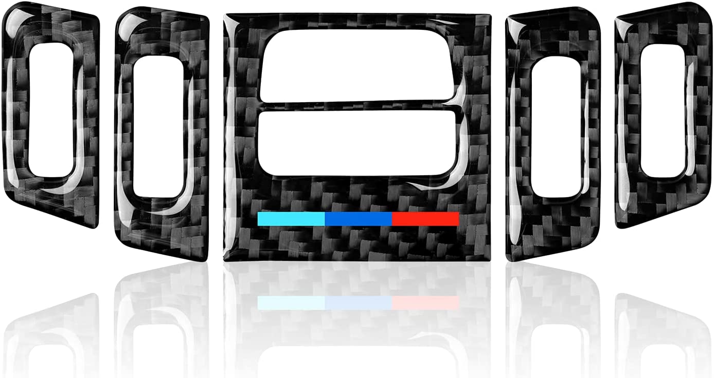 Car Center Console Panel Trim AC Vent Air Conditioner Sticker Carbon Fiber Decal fits for E90 E92 E93 2005 2006 2007 2008 2009 2010 2011 2012 Accessories - Delicate Leather