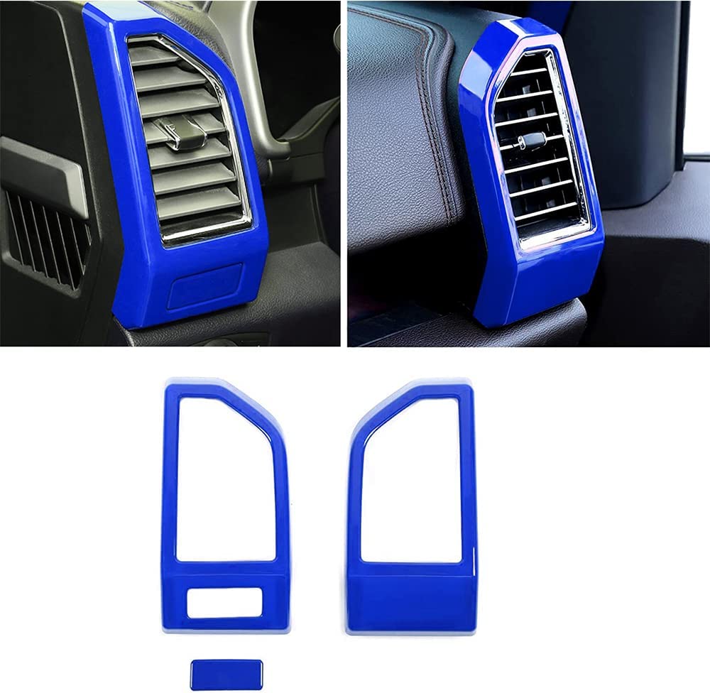 F-150 ABS Red Dash Air Conditioner Outlet Vent Trim - Delicate Leather