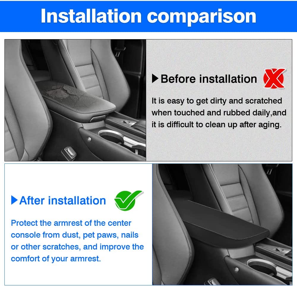 Custom Fit for Center Console Cover 2015-2020 2021 NX NX300h/NX300/NX200t Accessories Armrest Cover Anti-Scratch Leather Protector - Delicate Leather