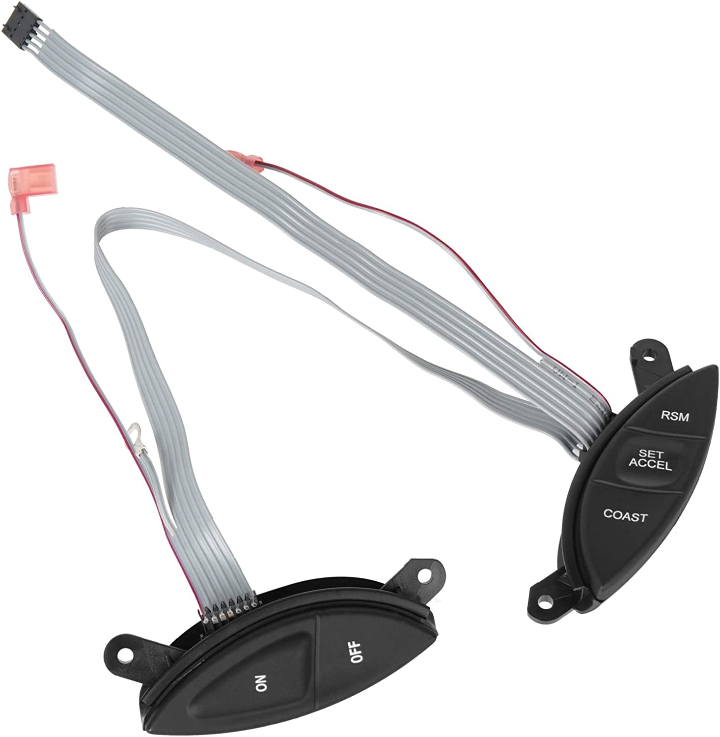 Steering Wheel Mounted Cruise Control Switch Replacement for 1998-2003 Ford F-150 Ranger Explorer | 1998-2001 Mercury Mountaineer, Replaces# F87Z9C888BB, F87A9D809BA, SW-5928 - Delicate Leather