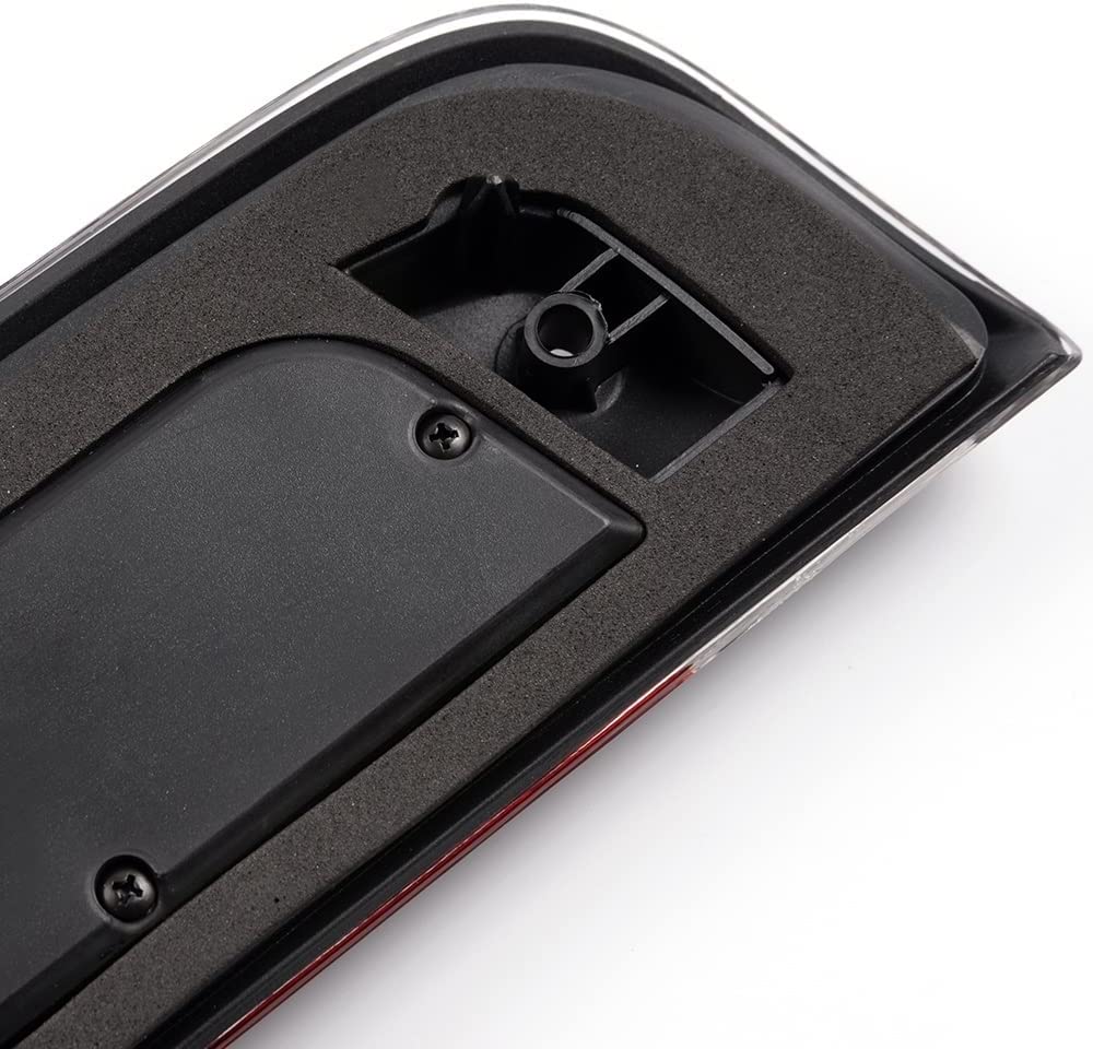 LED 3rd Brake Light, Compatible with 14-18 Silverado 1500 2500HD 3500 3500HD/14-18 GMC Sierra 1500 2500HD Third Brake Stop Lamp Light Clear&Red Lens Black Housing - Delicate Leather