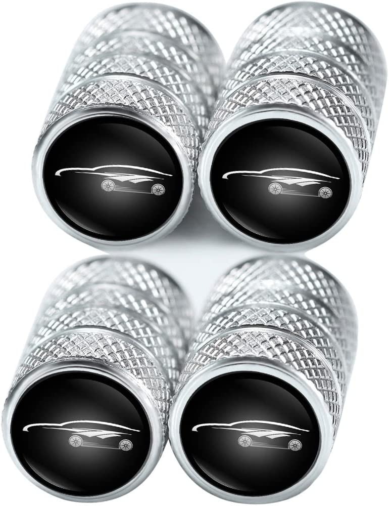 Tire Valve Stem Caps,Metal Air Valve Cap,Wheel Stem Caps for Styling Decoration Accessories,4 Pcs - Delicate Leather