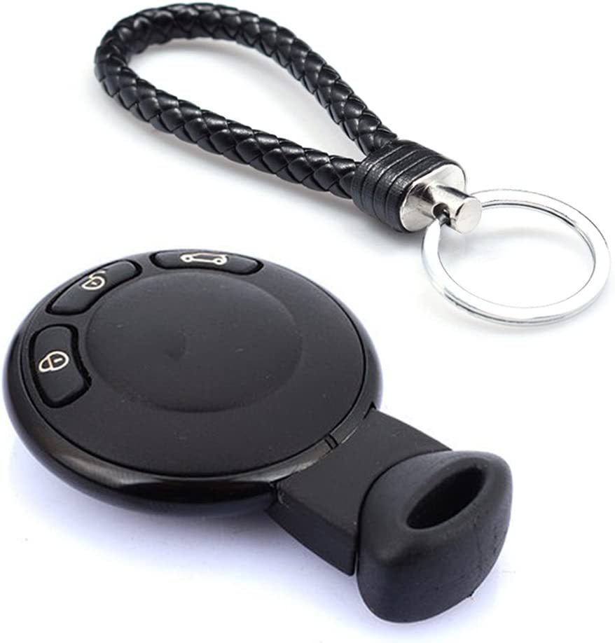 Aluminum Remote Control Key Ring with Keychain Protective Ring Replacement Key Fob Ring Rim Trim Cover Car Key Decoration Accessories - Delicate Leather