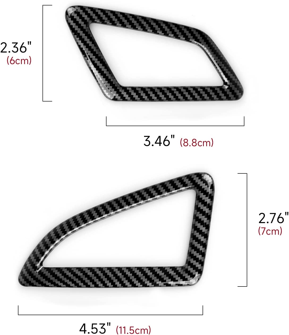 Air Vent Outlet Decals Compatible with 2016 2017 2018 2019 2020 2021 Civic 10th Gen Accessories ABS Carbon Fiber Interior Sticker - Delicate Leather