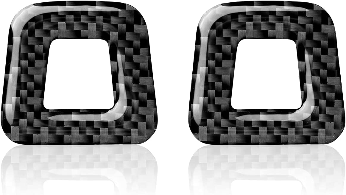 2PCS Audio Speaker Sticker Carbon Fiber Decal Trim Cover Decoration Compatible with Alfa Romeo Giulia Stelvio 2017 2018 2019 Accessories - Delicate Leather