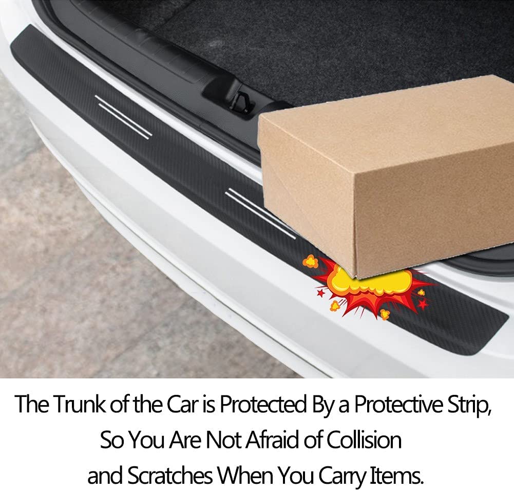 5PCS for Mitsubishi Door Sill Plate Protectors, Self-Adhesive Carbon Fiber Vinyl Reflective Front/Rear Door Sill Scuff Plate Guard, Welcome Pedal Protector Cover - Delicate Leather