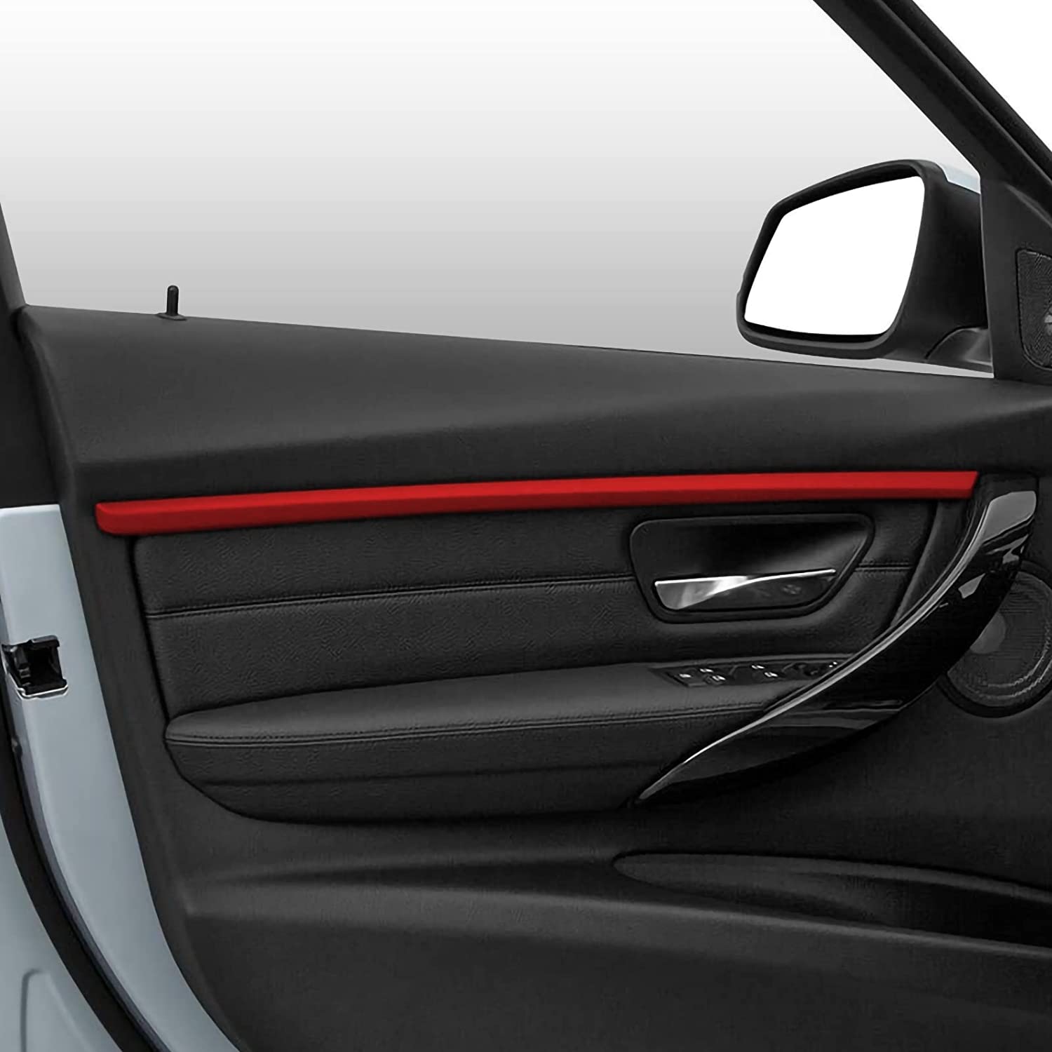 Car Door Cover Decoration Strips Sticker ABS Decal Trim Compatible with 3 Series Interior Accessories -- ONLY for F30 - Delicate Leather