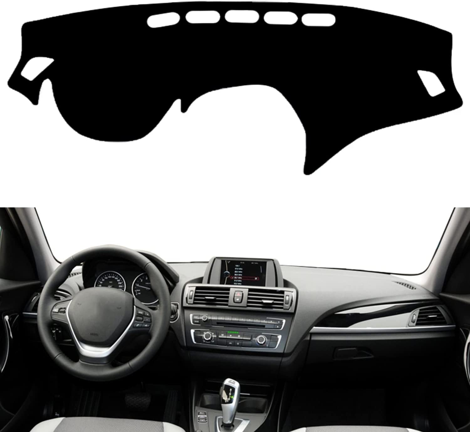 Car Dashboard Dash Board Cover Mat Carpet Compatible for 1 Series F20 2012-2017 Left Hand Drive - Delicate Leather