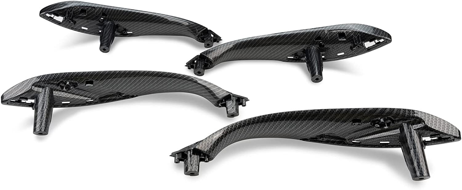 Front Interior Door Pull Handles Grab Bracket Trim Set Compatible with 3 Series 4 Series 320,328,330,335,M3 2012-2018 and 428, 435,M4 2014-2017 Replace 51417279311