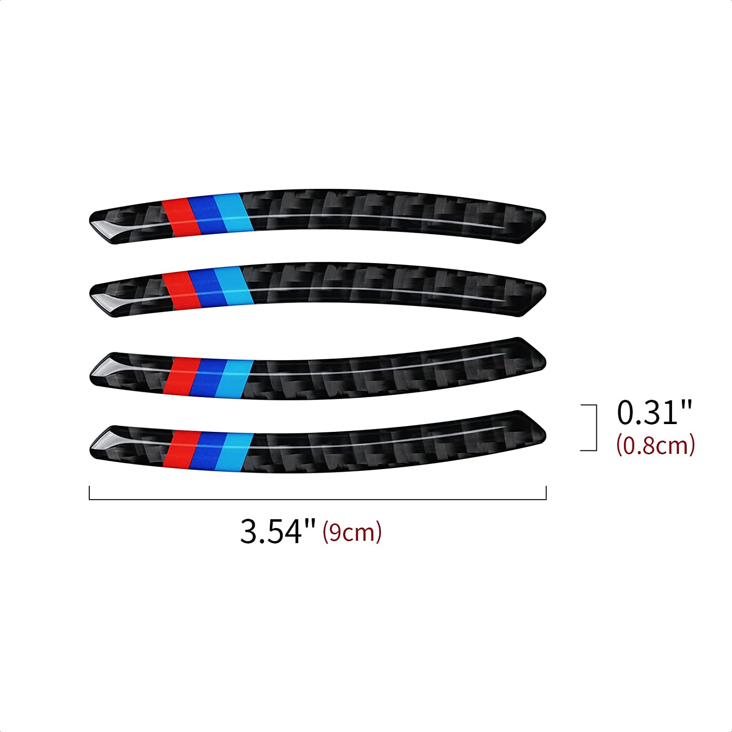 4PCS Universal Car Wheel Center Emblems Sticker Cover Carbon Fiber Wheel Protection Decal Trim Wheel Decoration fit for Series X1 X2 X3 X4 X5 X6 Accessories - Delicate Leather