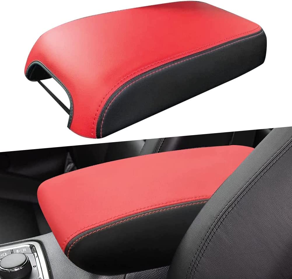 Center Console Cover Replace for 2016-2021 Cherokee, Waterproof Anti-Scratch Leather Armrest Cover Seat Box Protector for Cherokee