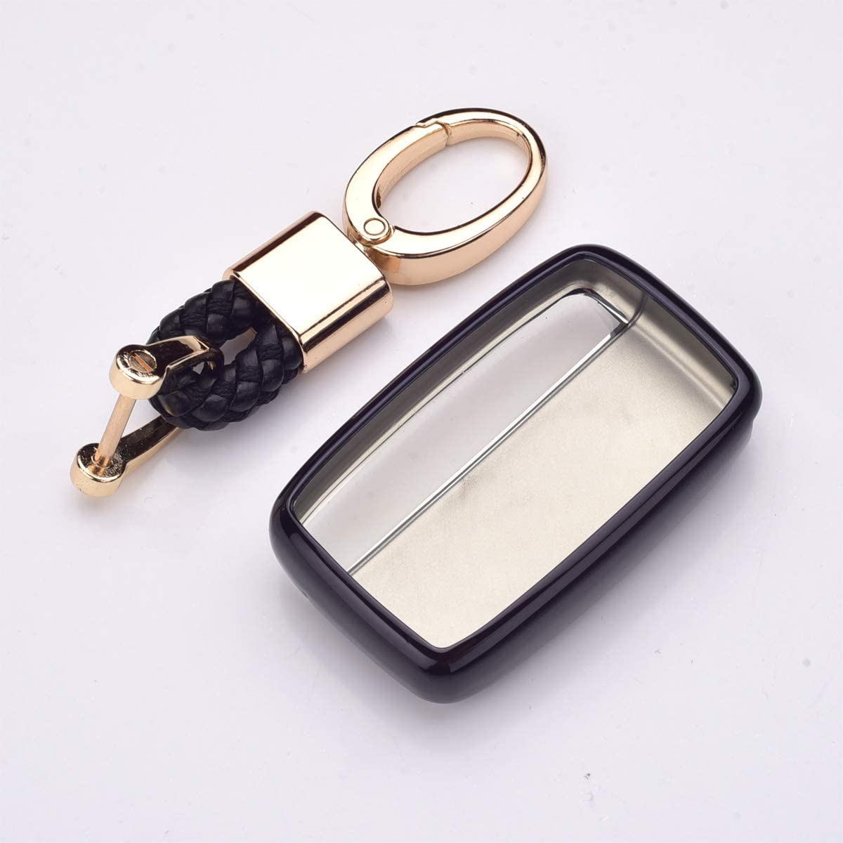 5 Buttons TPU Smart Remote Key Fob Case Cover Compatible with Defender Discovery Sport LR2 LR3 LR4 Sport EVOQUE - Delicate Leather