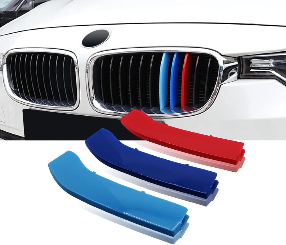 M-Colored Stripe Grille Insert Trims Compatible with 2014-up F22 F23 2-Series 228i 230i 235i 220i Grill Insert Stripes (11 Beam) - Delicate Leather