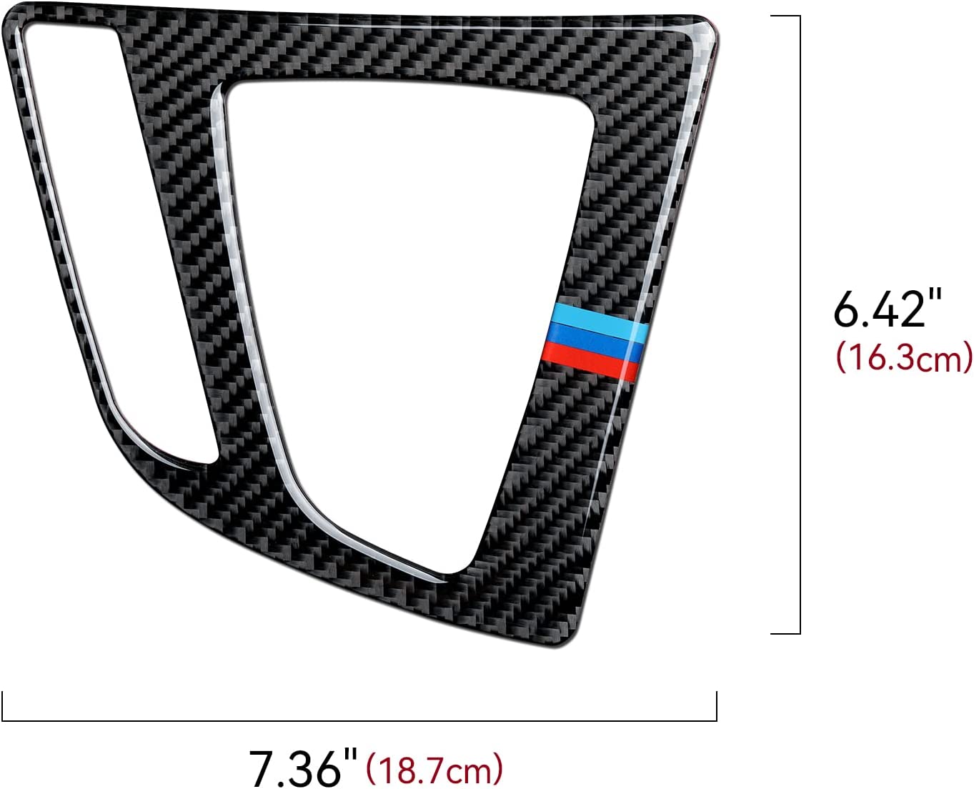 Car Gear Shift Trim Soft Carbon Fiber Decal Sticker Compatible with F30 F31 F34 3GT F32 F33 F36 3 4 Series Accessories, 2012-2020 - Delicate Leather