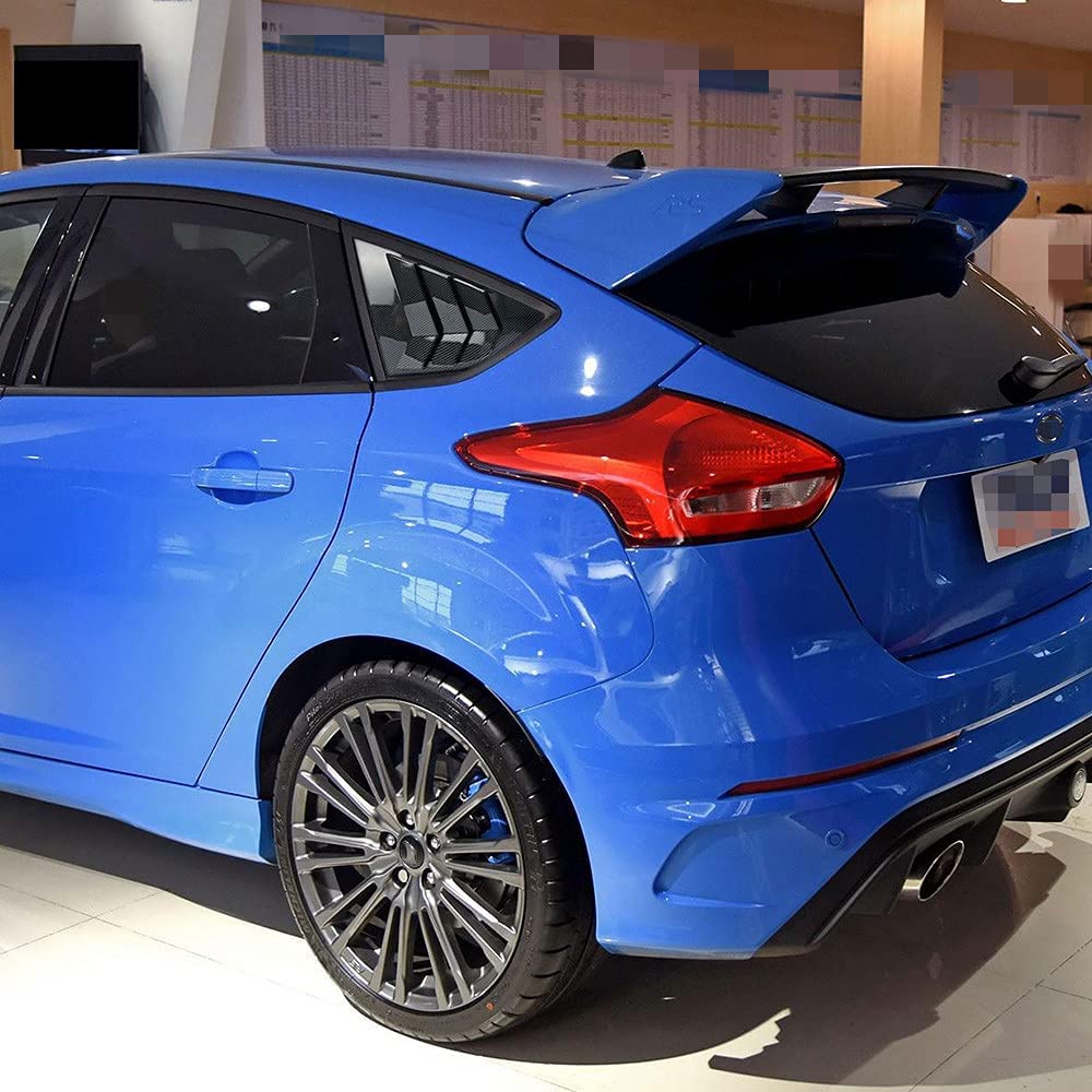 Rear Side Window Louvers Compatible for Ford Focus ST RS MK3 Hatchback Accessories 2012-2018 Air Vent Scoop Cover Louver - Delicate Leather